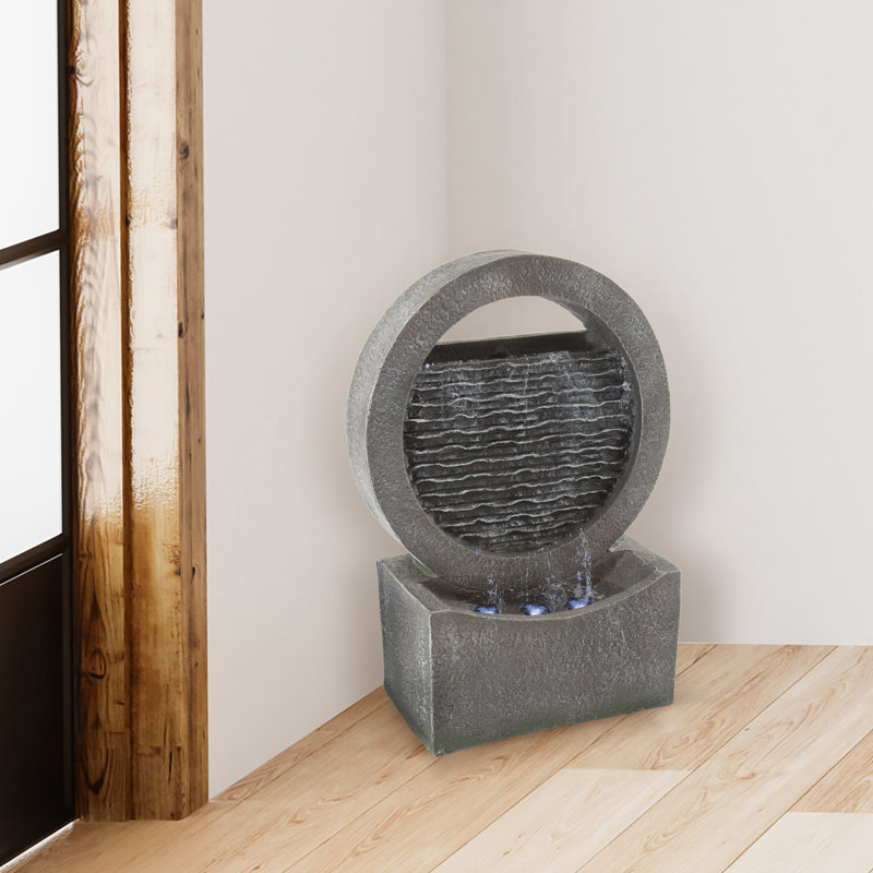 Pure Garden Resin Round Fountain with Light & Reviews Wayfair